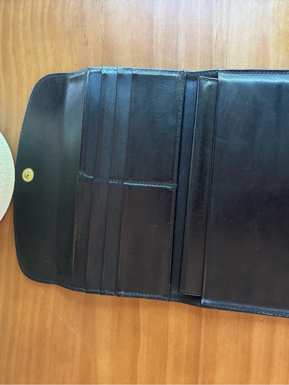 Vintage Coach Water Buffalo Combo Wallet Checkbook Black Leather - Picture 4 of 14